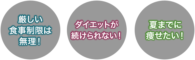 厳しい食事制限は無理！ダイエットが続けられない今年こそ痩せたい！