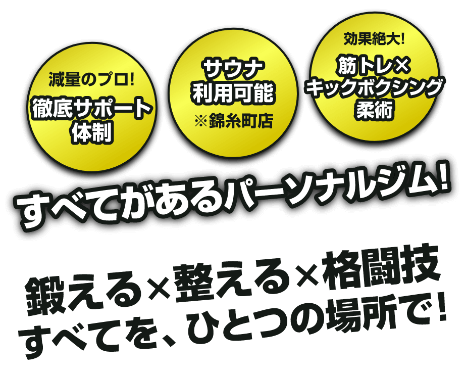 すべてがあるパーソナルジム！